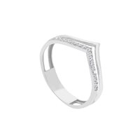Anello Gioielleria Dossena  Donna in Oro bianco Zircone 279888 - 279888